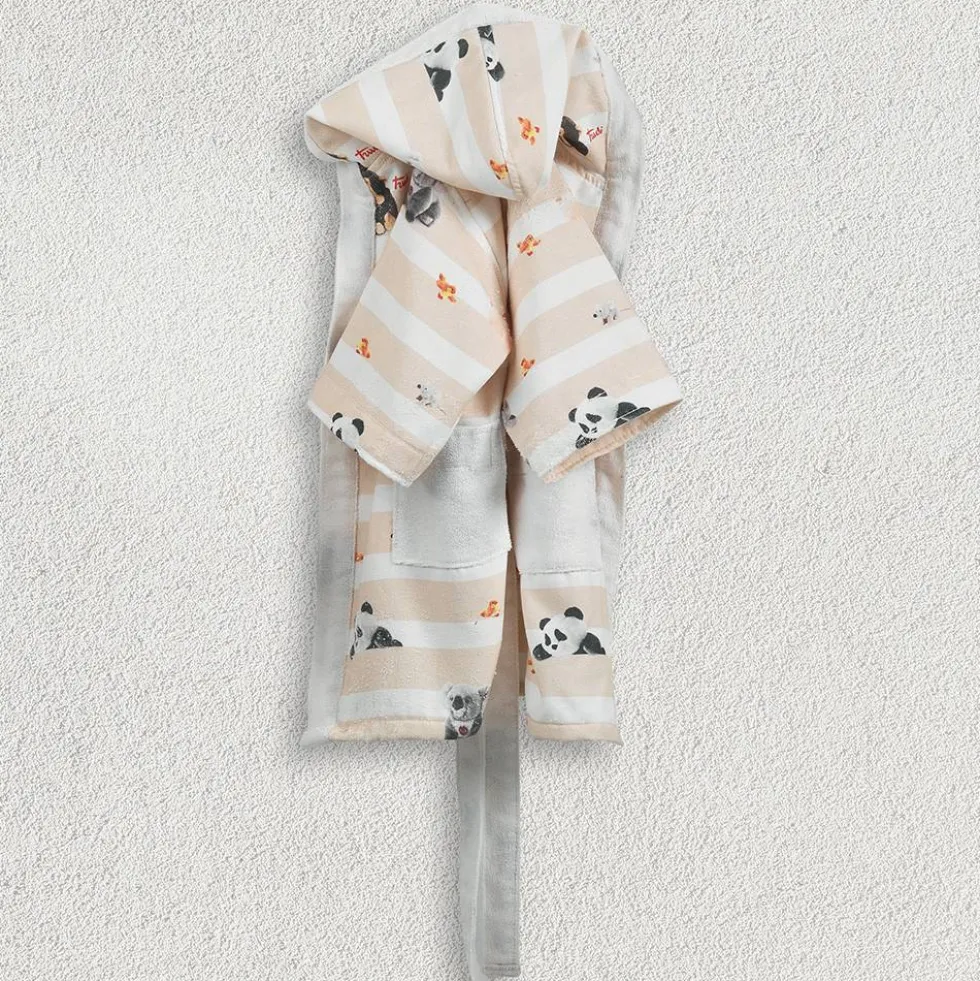 Accappatoi in spugna Baby Gabel Trudi Stripes naturale