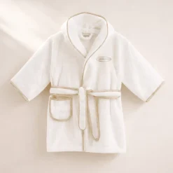 Accappatoio baby in spugna Borbonese OP KIDS biscotto