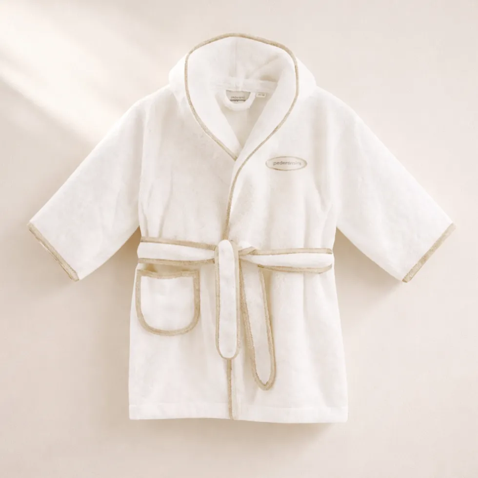 Accappatoio baby in spugna Borbonese OP KIDS biscotto