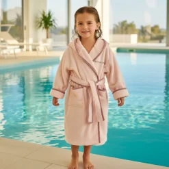 Accappatoio baby in spugna Borbonese KIDS Cangiante rosa