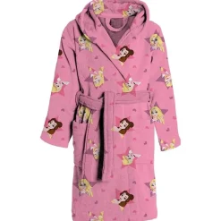Accappatoio bambina con cappuccio Disney Principesse rosa