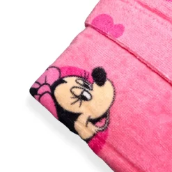 Accappatoio bambina in spugna con cappuccio Disney Minnie rosa