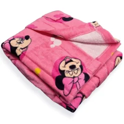 Accappatoio bambina in spugna con cappuccio Disney Minnie rosa