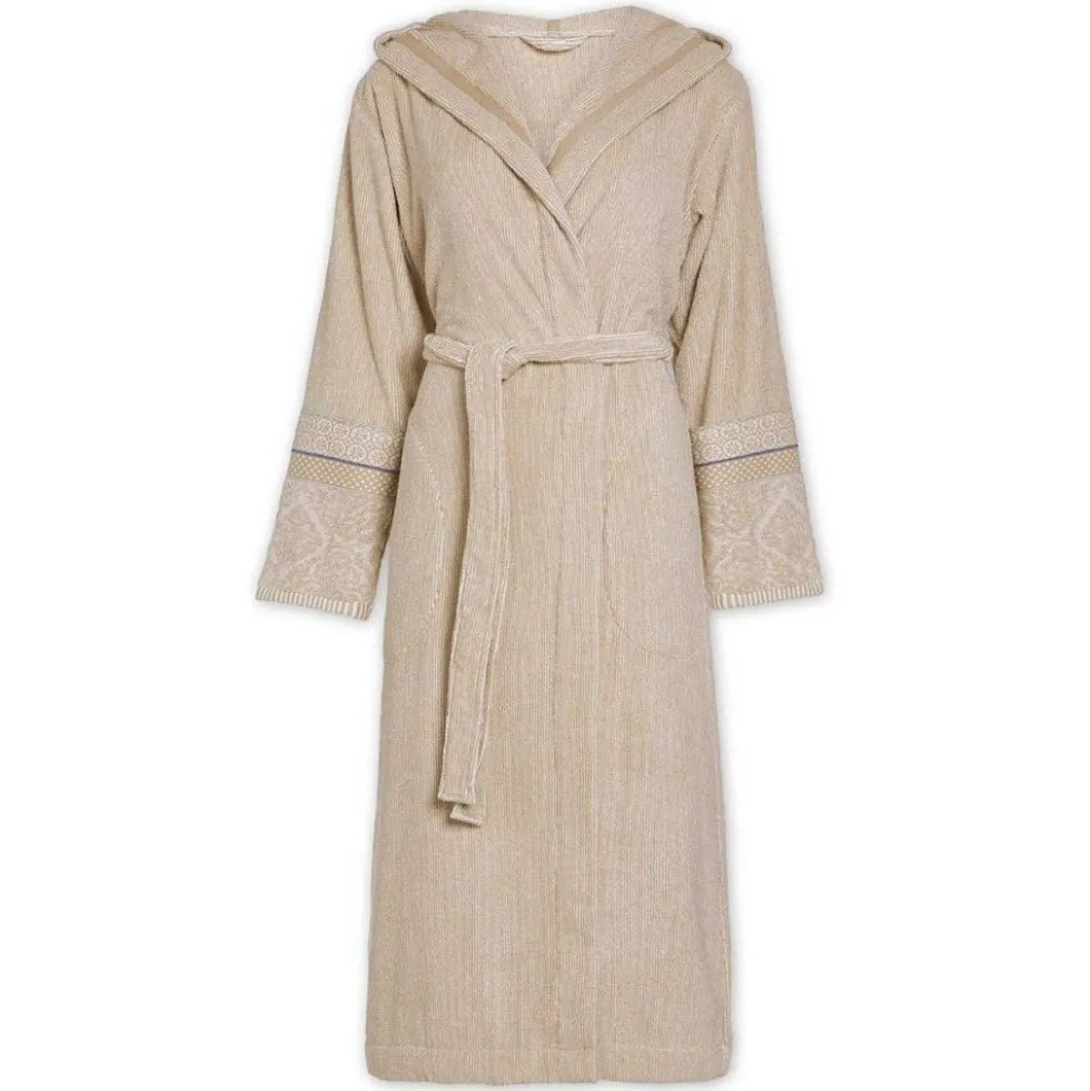 Accappatoio donna con cappuccio PIP STUDIO Soft Zellige spugna khaki