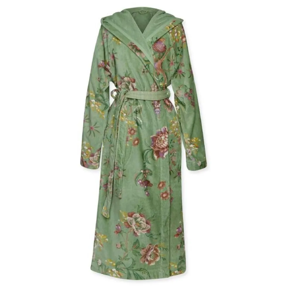 Accappatoio donna spugna PIP STUDIO Secret Garden verde