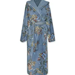 Accappatoio donna spugna PIP STUDIO Secret Garden blu