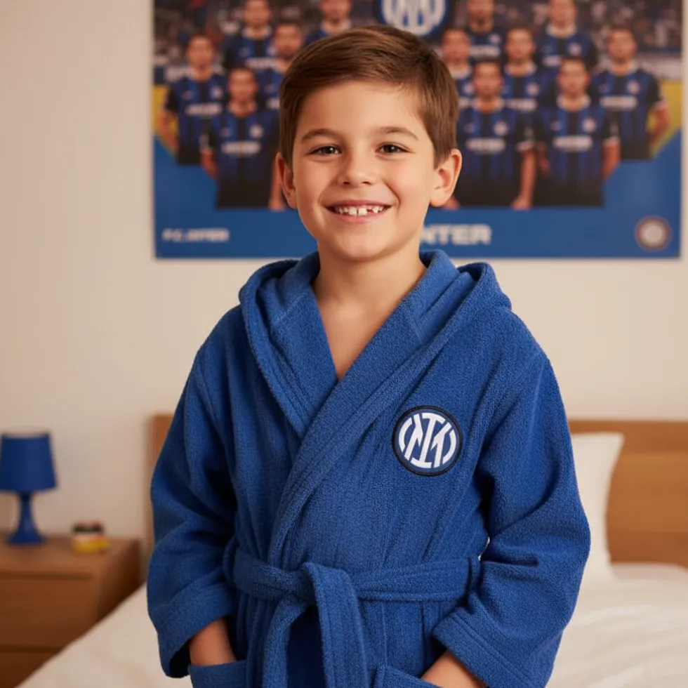 Accappatoio FC INTER Bambini e Ragazzi originale FC Inter in scatola Regalo