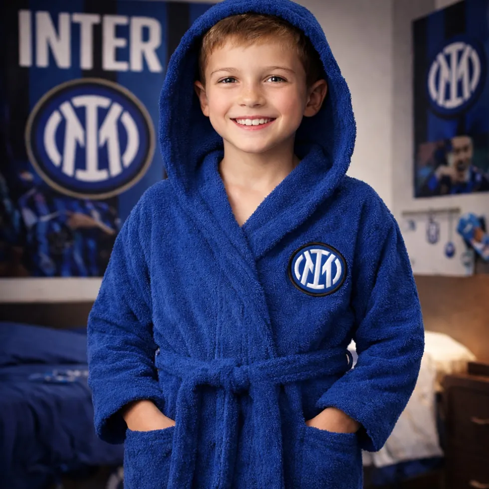 Accappatoio INTER microspugna Bambino/Ragazzo Salvaspazio