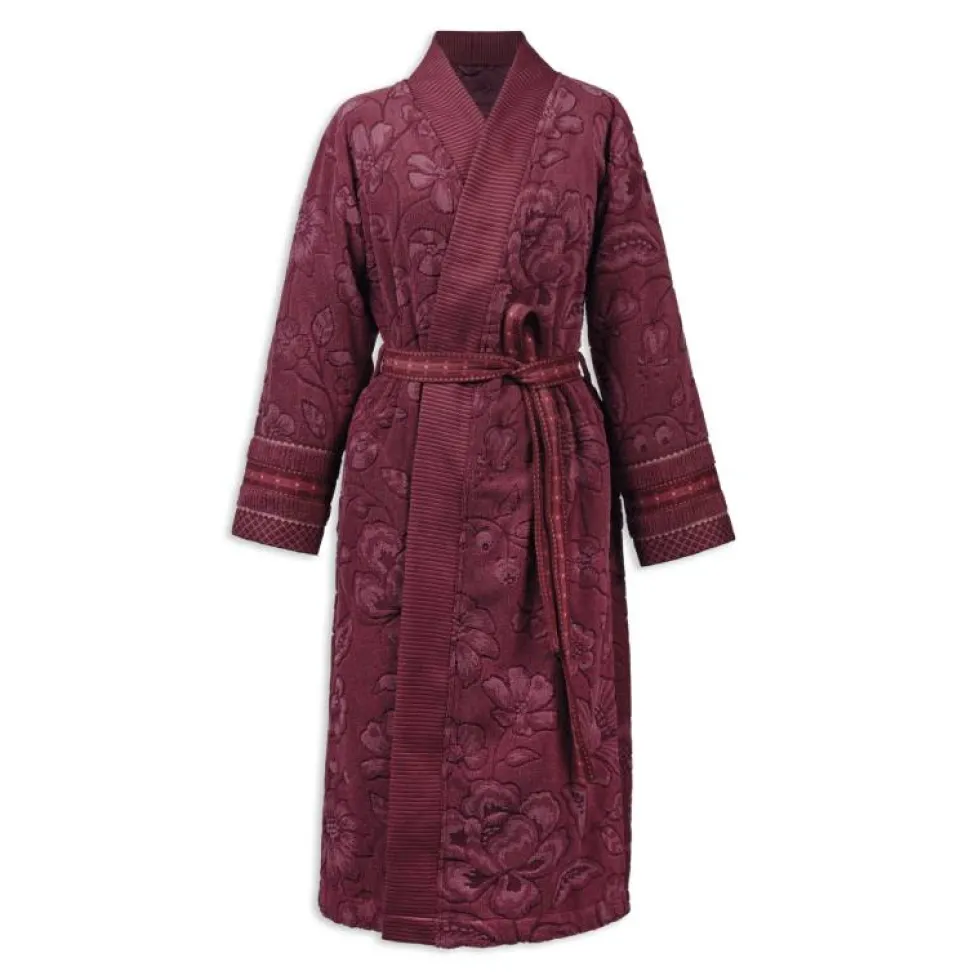 Accappatoio sciallato donna spugna PIP STUDIO Jasmin jacquard malva