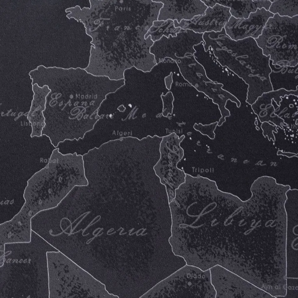 ALVIERO MARTINI copripiumino matrimoniale in raso Geo Night nero