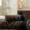 Asciugamano e ospite Bagno Lusso Carrara Ocean animalier bruciato