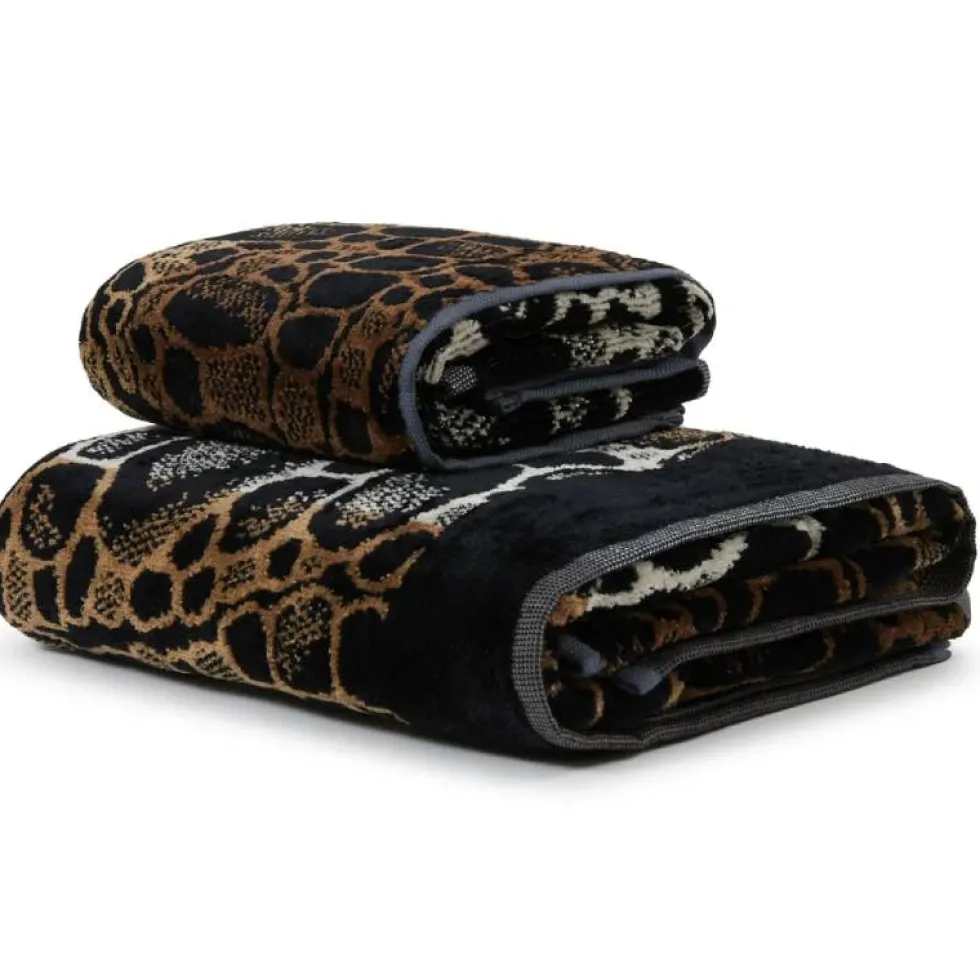 Asciugamano e ospite Bagno Lusso Carrara Ocean animalier bruciato