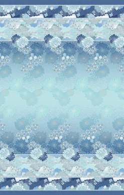 Bassetti Granfoulard MADAMA BUTTERFLY B1 Copritutto Telo Arredo Toni BLU