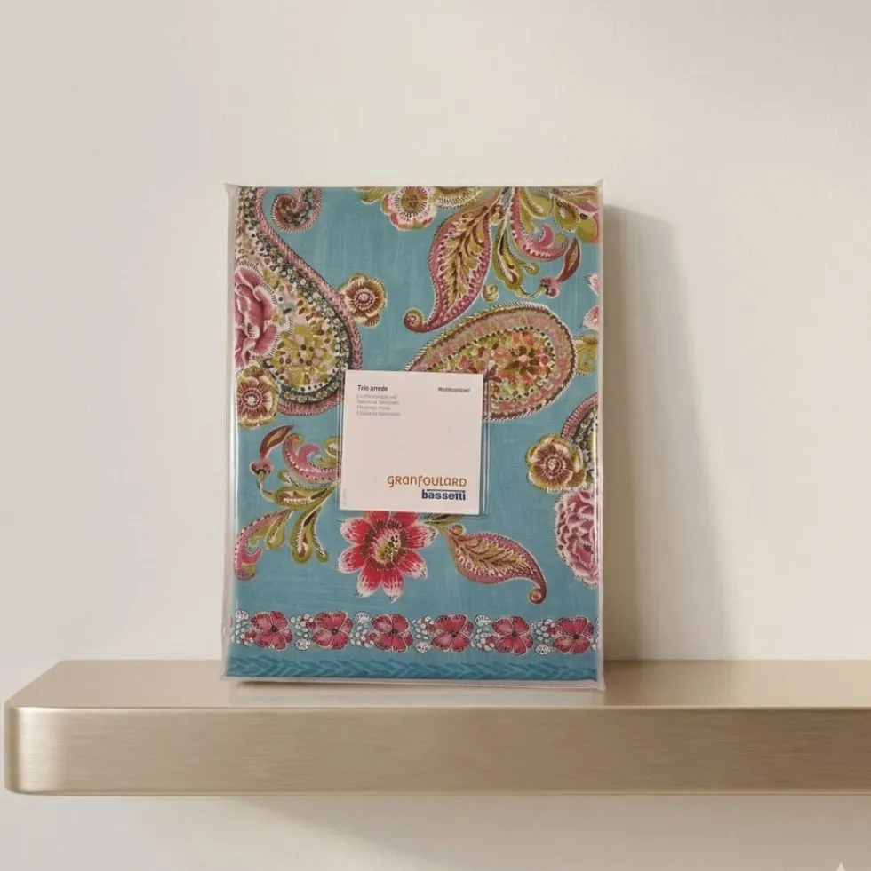 Bassetti Granfoulard Telo Arredo 180x270 Rapallo Turchese Copridivano