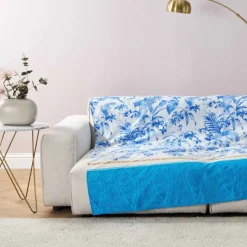 Bassetti Granfoulard Telo arredo Ibiscus Tattoo B1 - fantasia folaige bluette