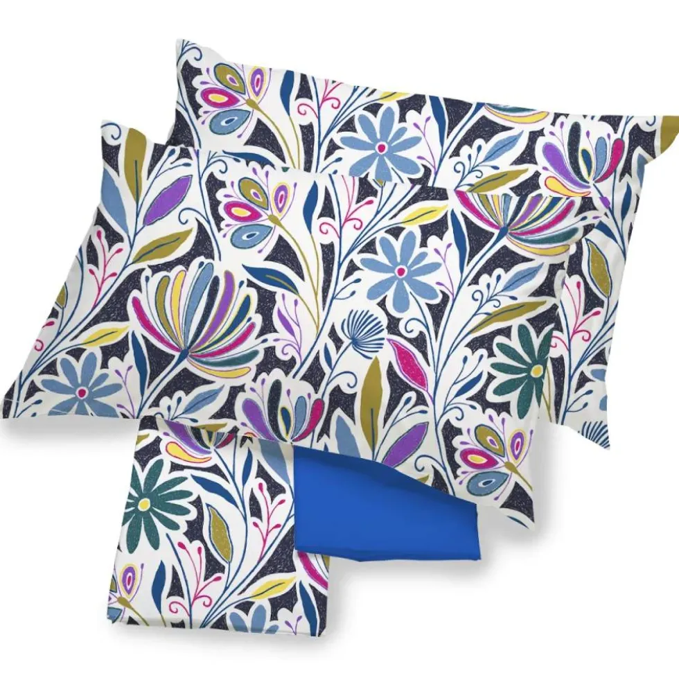 Benasciutticasa Completo letto matrimoniale cotone – Giardino Astratto multicolor