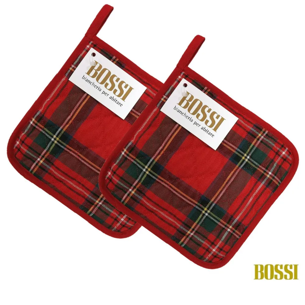 Bossi Casa 2 Presine da cucina 20x20 cm bordo applicato 0335