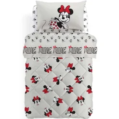 Caleffi Trapunta singola in cotone MINNIE Retro Disney invernale