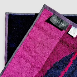 CARRARA Asciugamani Coppia 1+1 in spugna Rodi fuxia