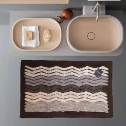 CARRARA Tappeto bagno in cotone 1500 gr PARIGI marrone