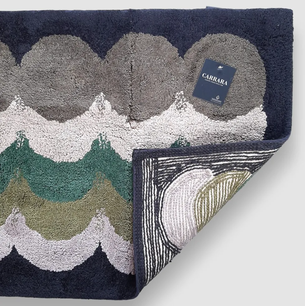 CARRARA Tappeto bagno in cotone 1500 gr MADRID verde
