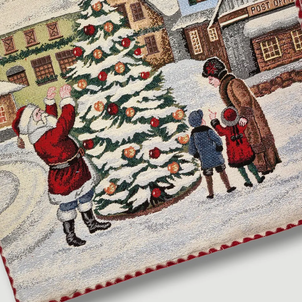 Centrotavola rettangolare Runner in Gobelin 40x135 cm Albero di Natale