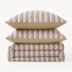 Cogal Copripiumino matrimoniale caldo cotone 250x245 Zig-Zag rosa antico