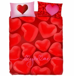 Completo copripiumino Bassetti SHINY HEART stampa digitale
