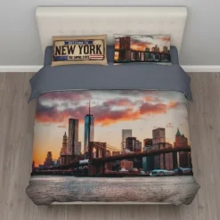 Completo copripiumino BASSETTI Brooklyn singolo 100% cotone