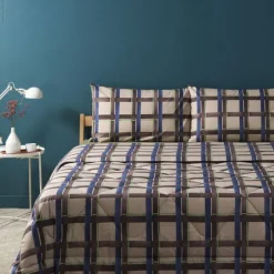 Completo lenzuola Bassetti matrimoniale in cotone CHECK B1