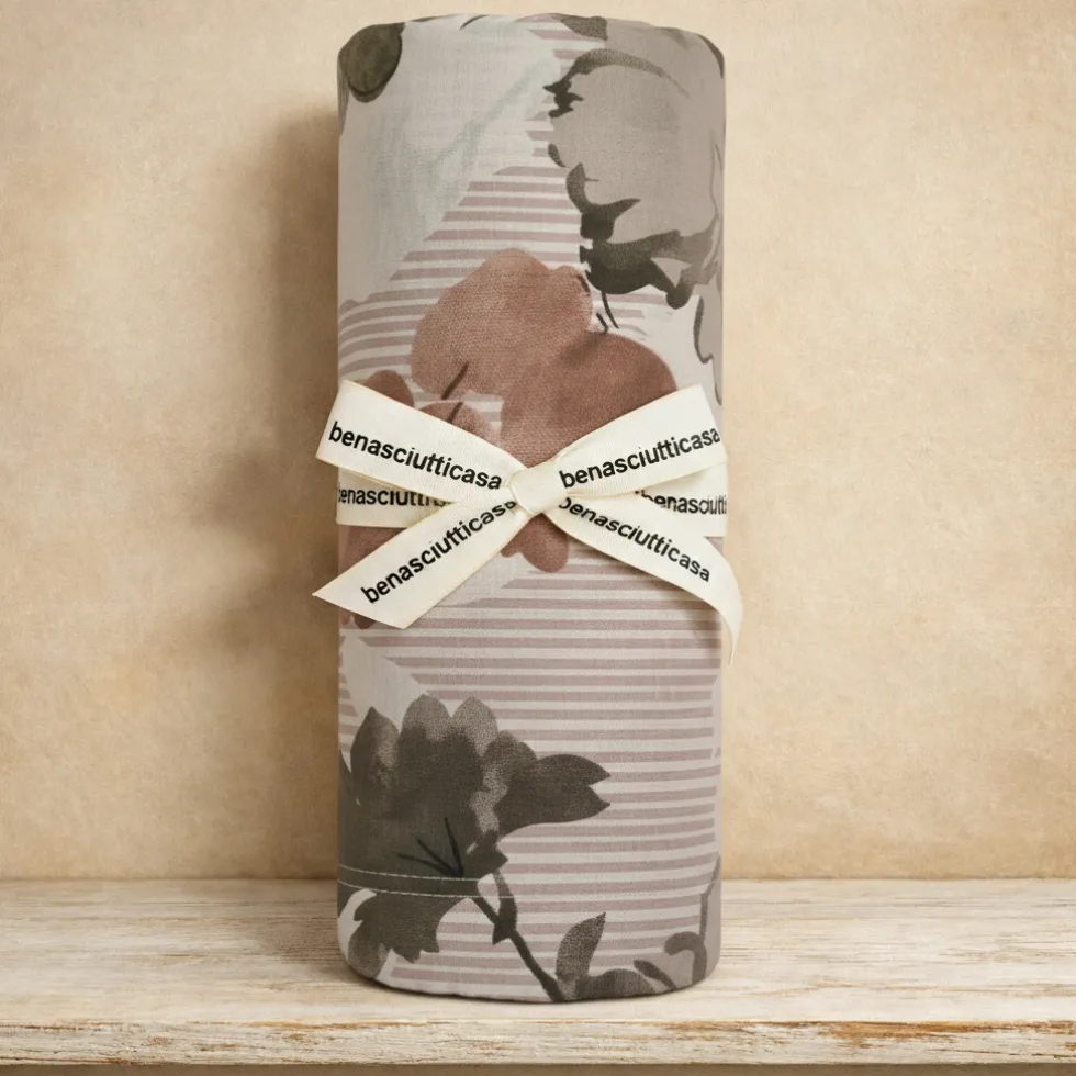 Completo Lenzuola 100% cotone Matrimoniali Alicante floreale phard