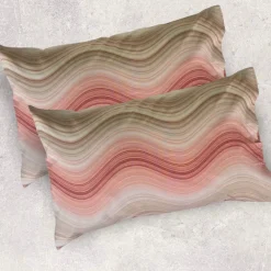 Completo lenzuola in cotone Bassetti Rippling P1 onde rosa