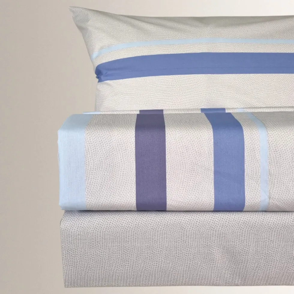 Completo lenzuola in puro cotone Gabel PlayColor a righe grigio