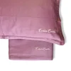 Completo lenzuola in raso matrimoniale Enrico Coveri bordeaux