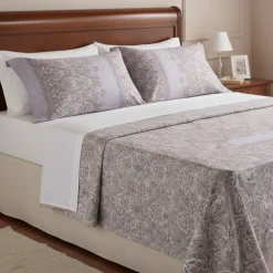 Completo Lenzuola Matrimoniali in Cotone DEHLI stile Orientale Paisley