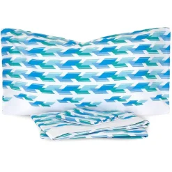 Completo lenzuola singolo 100% cotone GAL geometrico turchese