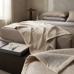 Coperta da Letto Matrimoniale Lanerossi Astrid beige | Invernale