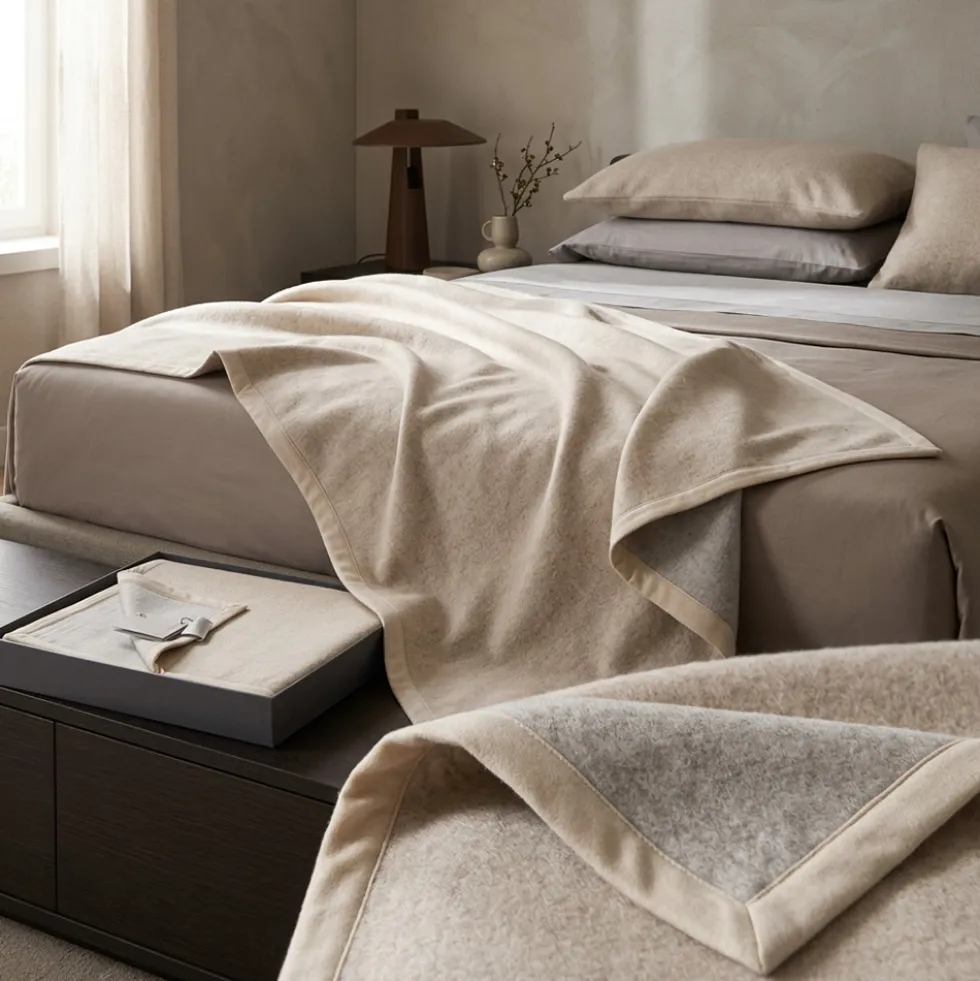 Coperta da Letto Matrimoniale Lanerossi Astrid beige | Invernale