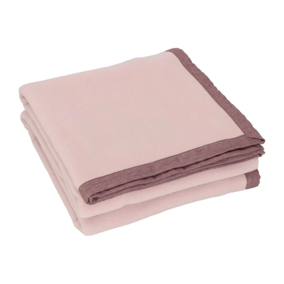 Coperta di Lana Merinos Matrimoniale SOMMA ORIGAMI Rosa Antico
