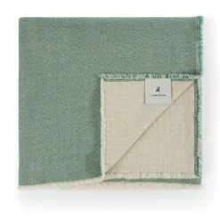Coperta lana merino lavabile in lavatrice matrimoniale verde acqua