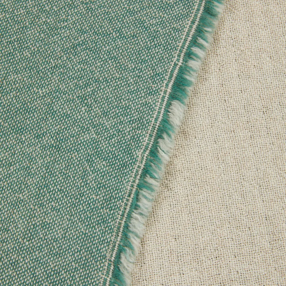 Coperta lana merino lavabile in lavatrice matrimoniale verde acqua