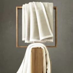Coperta LANA Vergine Matrimoniale SOMMA ORIGAMI Panna