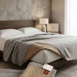 Coperta lana 250x220 Matrimoniale Lanerossi Astrid grigio cenere