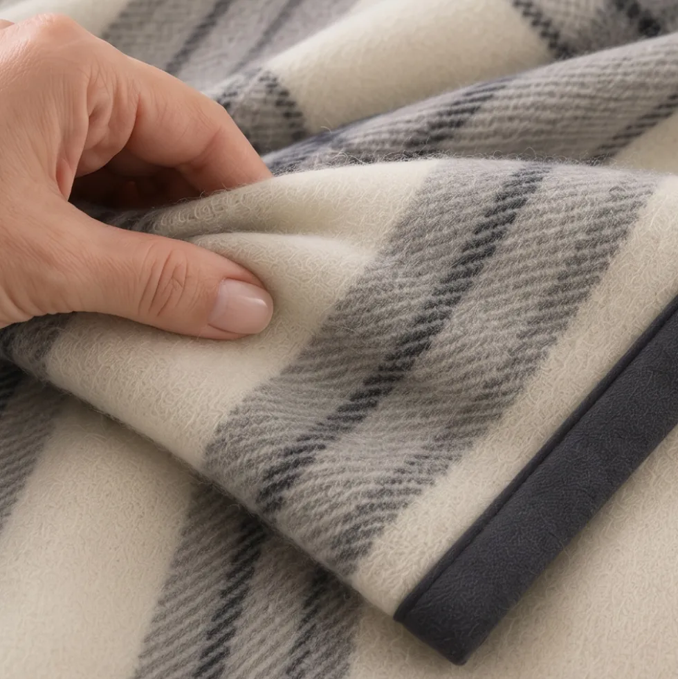 Coperta Matrimoniale Check grigio Marzotto Marta 210x250 cm