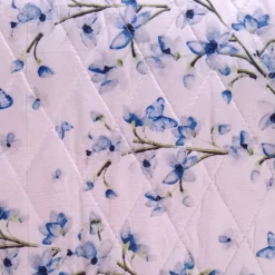 Coperta primaverile Fiorellini azzurri Boutis Eden floreale Matrimoniale