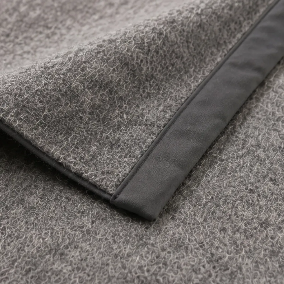 Coperta 100% pura lana vergine Marta Marzotto antracite matrimoniale