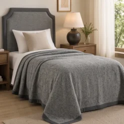 Coperta Singola Marzotto Marta Antracite | 100% Lana Vergine