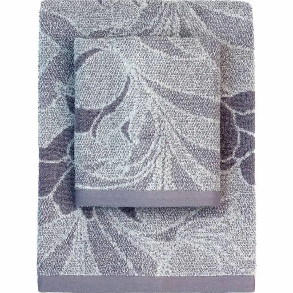 Coppia di asciugamani in spugna Zucchi WINDSOR G1 grigio floreale