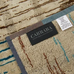 Coppia di asciugamani viso + ospite Carrara Mhambi melange turchese