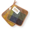 Coppia di Presine Cucina BOSSI CASA 1407 ocra 20x20